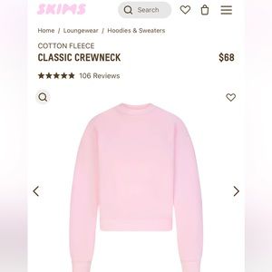 SKIMS cherry blossom crewneck